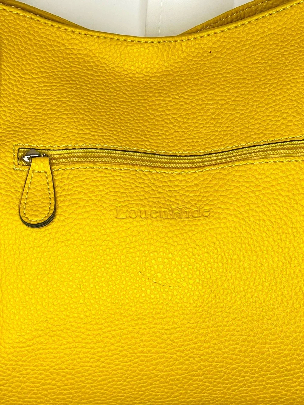 LOUENHIDE YELLOW VEGAN LEATHER TOTE/SHOULDER BAG